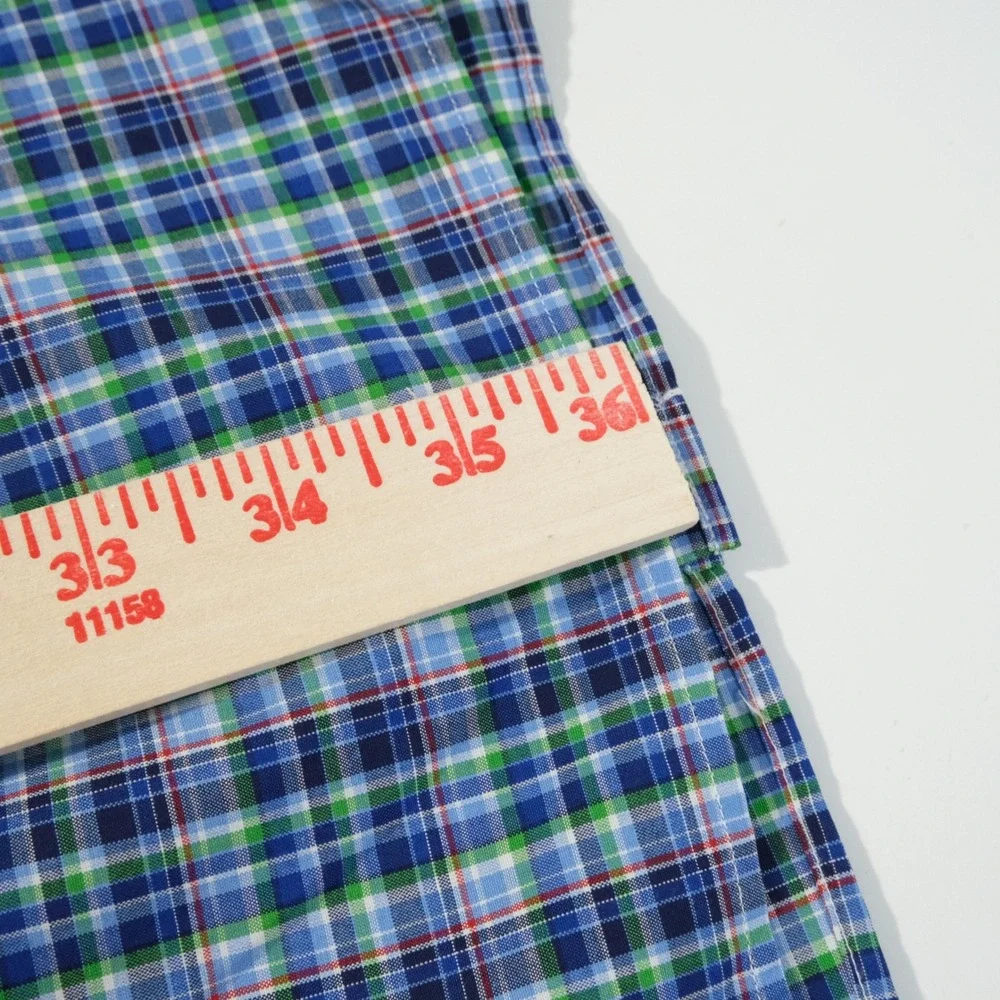 Polo Ralph Lauren XL Classic Fit Button Down Blue Green Plaid 100% Cotton Mens